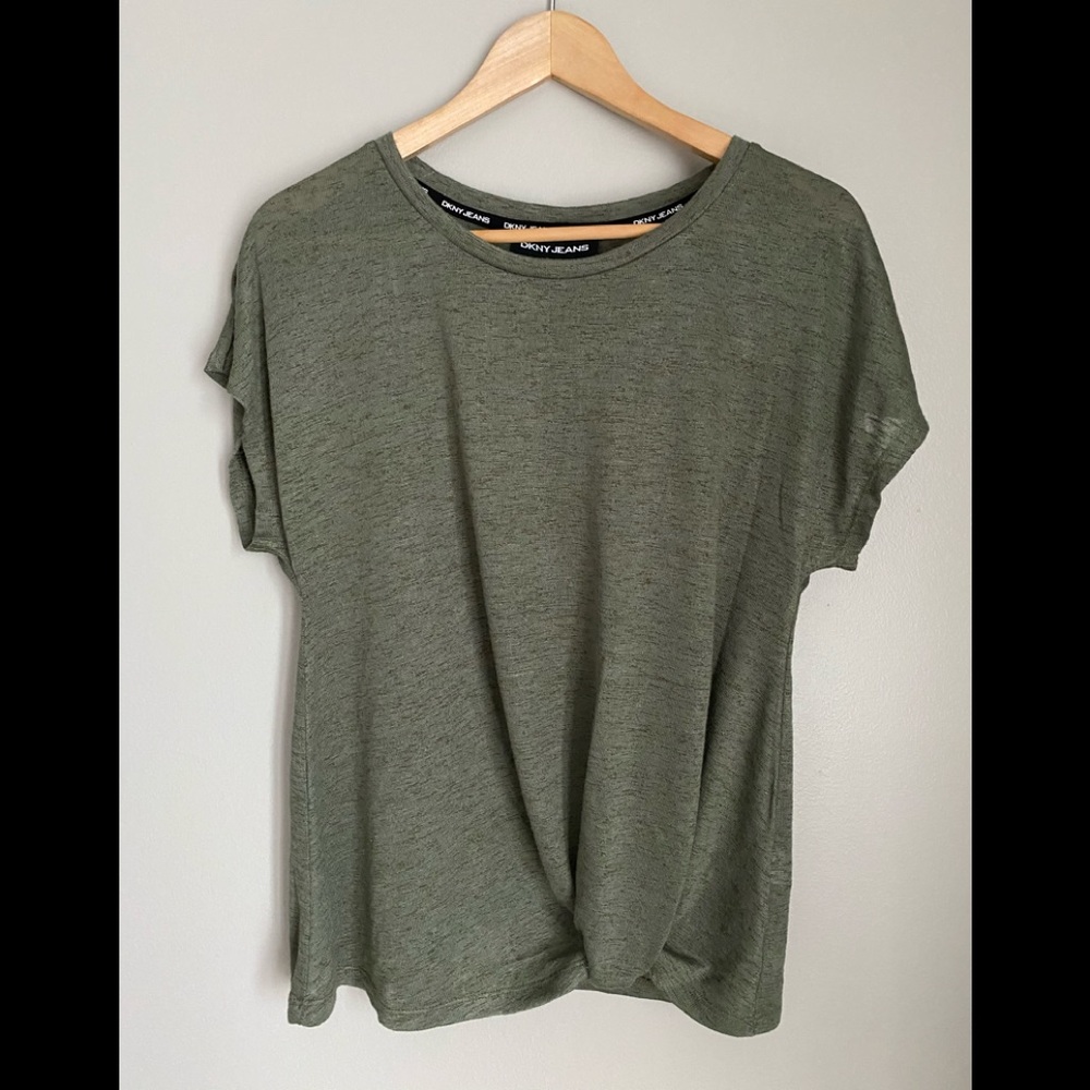 NWT DKNY JEANS Sage green top